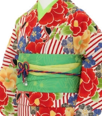 Examples of rental kimono　Retro-modern