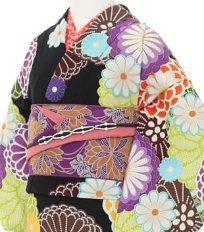 Examples of rental kimono　Retro-modern