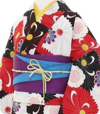 Examples of rental kimono　Retro-modern