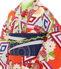 Examples of rental kimono　Retro-modern