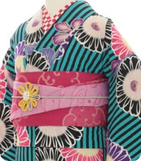 Examples of rental kimono　Retro-modern