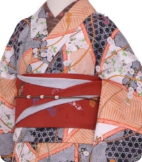 Examples of rental kimono　Retro-modern