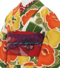 Examples of rental kimono　Retro-modern