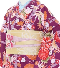 Examples of rental kimono　Retro-modern