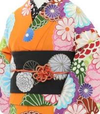 Examples of rental kimono　Retro-modern