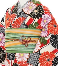 Examples of rental kimono　Retro-modern