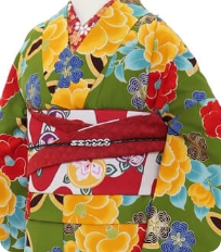 Examples of rental kimono　Retro-modern
