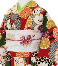 Examples of rental kimono　Retro-modern