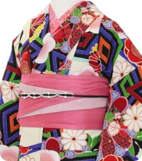 Examples of rental kimono　Retro-modern