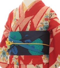 Examples of rental kimono　Retro-modern