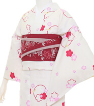 Examples of rental kimonos