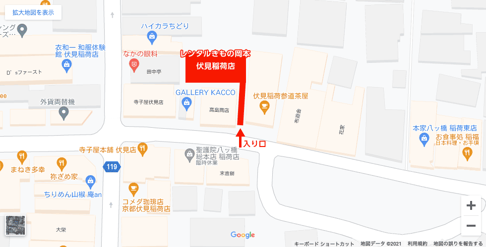 Fushimi Inari Store GoogleMap